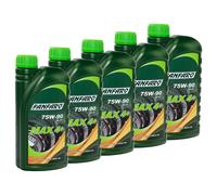 Olio Cambio 5x 1 Litro FANFARO Max 4 + 75W-90 GL-4 + per Ingranaggi Manuale