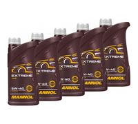 5x 1 Litro Olio mannol extreme 5W-40 Api Sn Cf Acea A3 B4 VW 502 505 00 MB VW