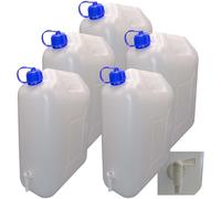 5x 10 Litro Tanica Acqua Con Birra Alla Spina E Coperchio Alimenti Vuoto Dicht