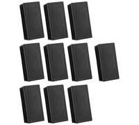 5X(10 pz nero tubo rettangolo in plastica inserisce il tappo di chiusura fi3831
