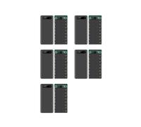 5X 18650 Battery Power Bank Custodia Display LCD Supporto Display LCD 20000MAh per Batteria 8X18650 Custodia Powerbank DIY (Nero)