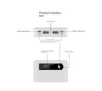 5X 18650 Battery Power Bank Custodia Display LCD Supporto Display LCD 20000MAh per Batteria 8X18650 Custodia Powerbank DIY (Nero)