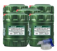 5x 20 Liter FANFARO FF Multifarm STOU 10W-40 Olio Motore API CG-4/SF GL-4 E3
