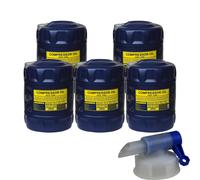 5x 20 Litro MANNOL Olio Compressore Oil Iso 100 Incl. Canale di Scarico