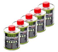 5x 350 ML PETEC 93935 Colla a Contatto Adhesivo Pinseldose Adesivo