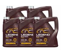 5X 4 Litri MANNOL Legend Extra 7919 0W-30 Olio Motore Engine Oil API SN ACEA C3