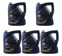 5X 4 Litri Olio Per Trasmissione Originale MANNOL FWD 75W-85 API GL 4