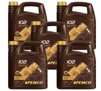 5X 4 Litri Originale PEMCO Olio Motore iDRIVE 102 20W-50 API SL/CF Engine Oil