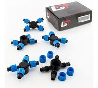 5x 4-Wege Distributore Connettore Tubo Flessibile Raccordo Pe Irrigazione 17mm