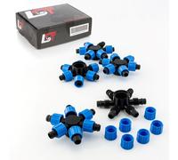 5X 6 Vie Distribuzione Connettore Tubo PE Vite Sistema Di Irrigazione 17Mm