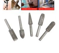 5X 6mm Metallo Taglierino Drill Bits Rotary Raspa for Acciaio Grinding Intaglio