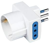 5x Adattatore Tripla Spina 10A 2 Prese Italiane 10A + 1 Presa Schuko 10A piccolo