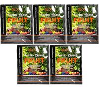 5x ALCOTEC TURBO FRUIT lievito di frutta 60 g per 25 L fino al 18%