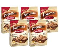5X Balocco Fagottini Biscotti per la Colazione con Cornflakes, Fiocchi d'Avena Integrale e Maxi Gocce di Cioccolato 700gr [5 Confezioni]