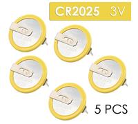 5x BATTERIA BIOS GIALLA CR2025 TOSHIBA IBM LENOVO PACKARD BELL CMOS TIME