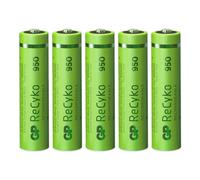 5x Batterie Ricaricabili GP ReCyko AAA NiMH 1.2V 950mAh