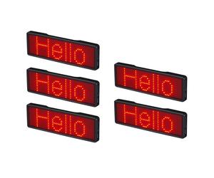 5X Bluetooth LED Badge con nome, insegna luminosa ricaricabile fai da te, display a LED con messaggio scorrevole programmabile, tipo 2