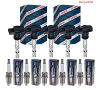 5x Bobina Accensione Bosch + Beru Candela per VW Passat Variant 3B6 2.3