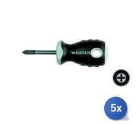 5x Cacciavite Nano Maurer Plus A Croce Phillips Acciaio S2 Ph 5X40