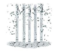 5x Cannone Sparacoriandoli XXL, 80 cm, Gittata 6-8 m, Idea Regalo, Accessori Decorazione per Matrimoni e Laurea, Argento