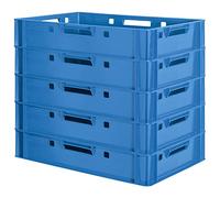 5x Carne Riquadro E1 Carne Impilabile Scatola di Immagazzinaggio Contenitore Azzuro Kingpower