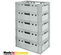 5x Carne Riquadro E2 Carne Impilabile Scatola Contenitore Grigio Kingpower