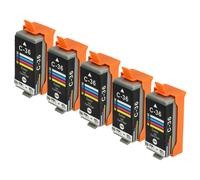 5x Cartuccia inchiosto multicolore 13ml per Canon Pixma IP110