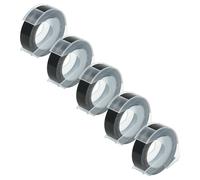 5x Cassetta 3D per Dymo Rhino M1011 bianco-nero