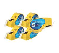 5x Cassetta per Brady BMP21-LAB BMP21-PLUS ID PAL BMP21 Vinile nero-bianco