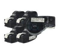 5x Cassetta per Brady M210-LAB M211 nero-bianco