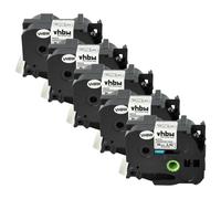 5x Cassetta per Brother P-Touch 9600 9800PCN 9500pc 9700PC 9500 nero-bianco