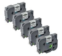 5x Cassetta per Brother PT 1900 200 1910 1950 1950VP 1960 2030 nero-bianco