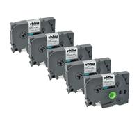 5x Cassetta per Brother PT D200DA D200DR D200G D200KT D200MA bianco-trasparente