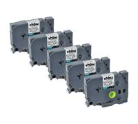 5x Cassetta per Brother PT D200DR D200G D200SN D200KT D200MA D200SA nero-bianco