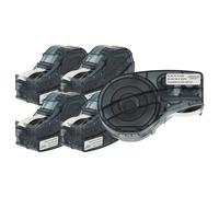 5x Cassetta sostituisce Brady M21-250-423 nero-bianco