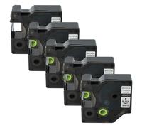 5x Cassetta sostituisce Dymo 45803 D1 S0720830 nero-bianco