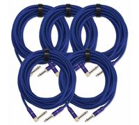 5x CAVO CHITARRA ELETTRICO AMPLIFICATORE MONITORE AUDIO CONNECTTORE JACK AZZURRO