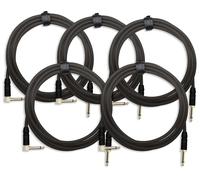 5x CAVO CHITARRA ELETTRICO AMPLIFICATORE MONITORE AUDIO CONNECTTORE JACK NERO