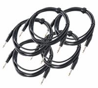 5x Cavo Jack 6,3mm Chitarra Basso Batteria Elettrico Tastiera Amplificatore 3m