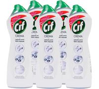 5x Cif Crema Detergente 750ml Multisuperficie con Pulenti Naturali Brillante