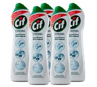 5x Cif Detergente in Crema con Particelle Pulenti 100% Naturali - 5 Flaconi da 5