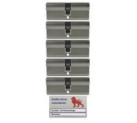 5X Cilindro Profilo 90Mm 45/45 +10 Chiavi Not+Pericolo Insieme Carta Di Codice