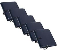 5x Classic Cantabile Deluxe Cartella Portaspartiti in pelle sintetica blu, con tasca interna e angoli protettivi, per spartiti musicali fino a DIN A4.