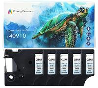 5x Compatibile 40910 Nero su Chiaro (9mm x 7m) Cassetta Nastro per DYMO LabelWriter 450 Duo LabelPoint 100 150 250 LabelManager 160 210D 220P 260P 280 360D 420P 450 500TS PnP Wireless MobileLabeler