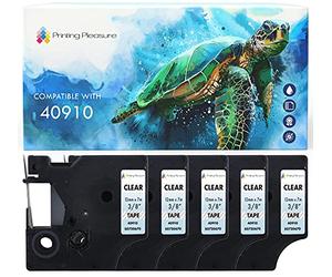 5x Compatibile 40910 Nero su Chiaro (9mm x 7m) Cassetta Nastro per DYMO LabelWriter 450 Duo LabelPoint 100 150 250 LabelManager 160 210D 220P 260P 280 360D 420P 450 500TS PnP Wireless MobileLabeler