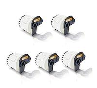 5x Compatibile Etiketten-Rollen per Brother P-Touch DK-44205 P-Touch Ql 500 Serie P-Touch Ql 550 P-Touch Ql 560 P-Touch Ql 560 Serie DK44205 Dk 44205 62mm x 30,48 M Ufficio Serie Pro