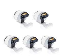 5x Compatibile Etiketten-Rollen per Brother P-Touch DK-N55224 P-Touch Ql 560 VP P-Touch Ql 560 Yx P-Touch Ql 570 P-Touch Ql 580 P-Touch Ql 580 N Dkn 55224 DKN55224 54 mm 30,48 M Ufficio Quantum Serie