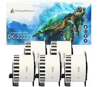 5x Compatibile Rotolo DK-22223 50mm x 30.48m Etichette adesive continuo per Brother P-Touch QL-500 550 570 700 710W 720NW 800 810W 820NWB 1050 1100 1110NWB Stampante per Etichette, Nastro in Carta