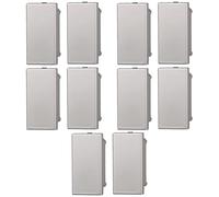 5x confezione 2pz (10pz) Tappo, falso polo, grigio, Compatibile Con BTicino Axolute, frutti, interruttori, pulsanti, deviatori, dimmer, sensori, PIR, buzzer, Placche originali e compatibili