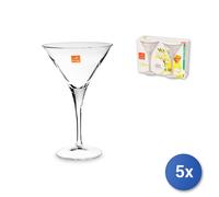 5x Confezioni 2 Calici In Vetro Ypsilon Cocktail 24,5 Trasparente Bormioli Rocco